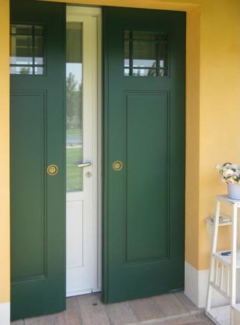 PORTA BLINDATA SCORREVOLE CON SOPRALUCE